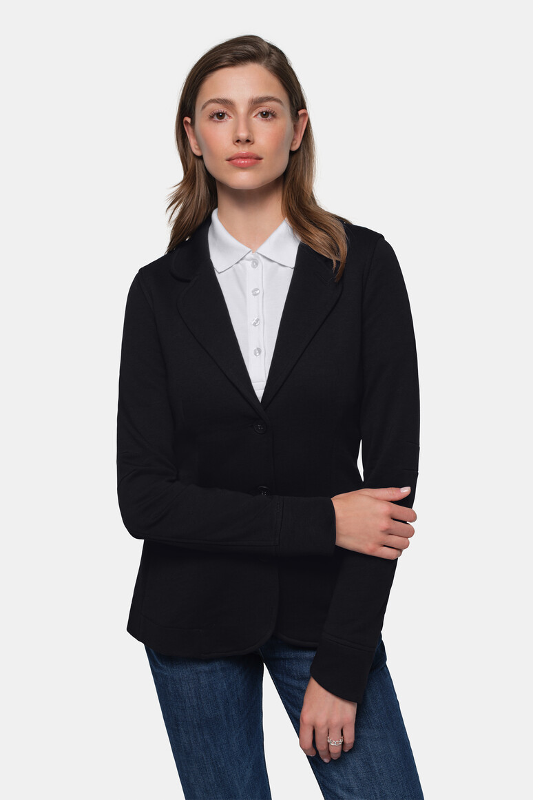HAKRO 260 Damen Sweatblazer Premium in Schwarz, Größe 3XL