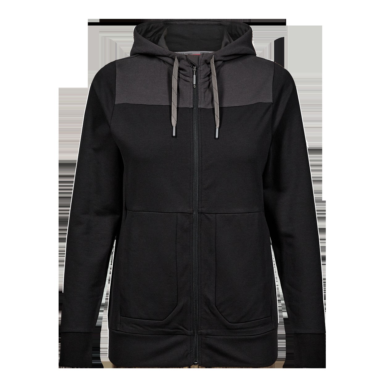 ENGEL Entire Damen Sweatcardigan mit Kapuze in Schwarz/Anthrazit Grau, Größe 3XL