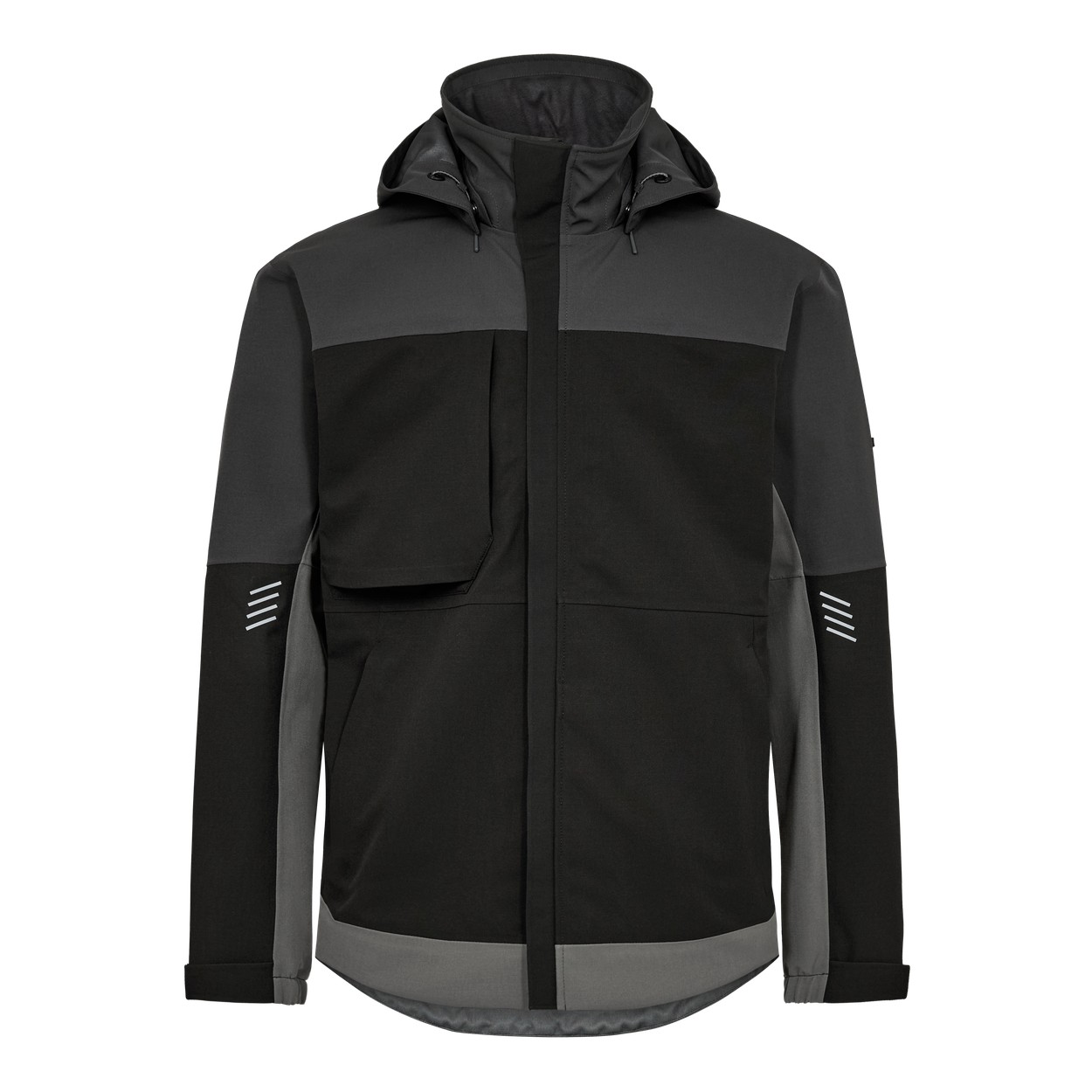 ENGEL Entire Shelljacke in Schwarz/Anthrazit Grau, Größe XS