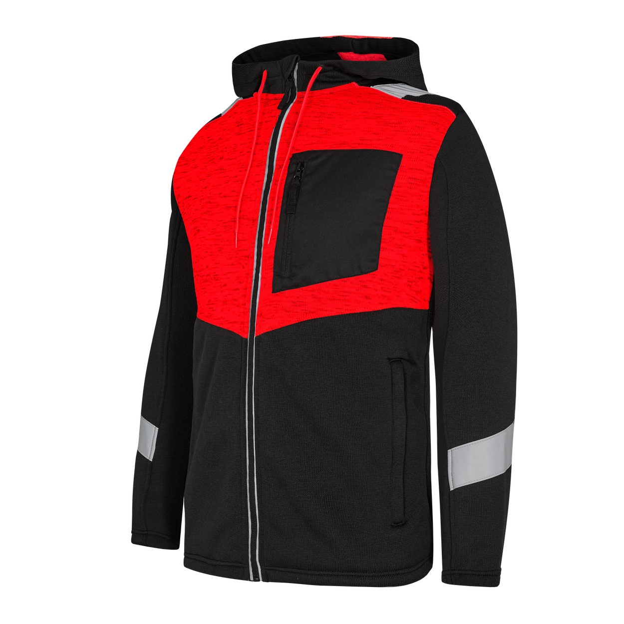 ENGEL Cargo Strickcardigan in Schwarz/Rot, Größe XS