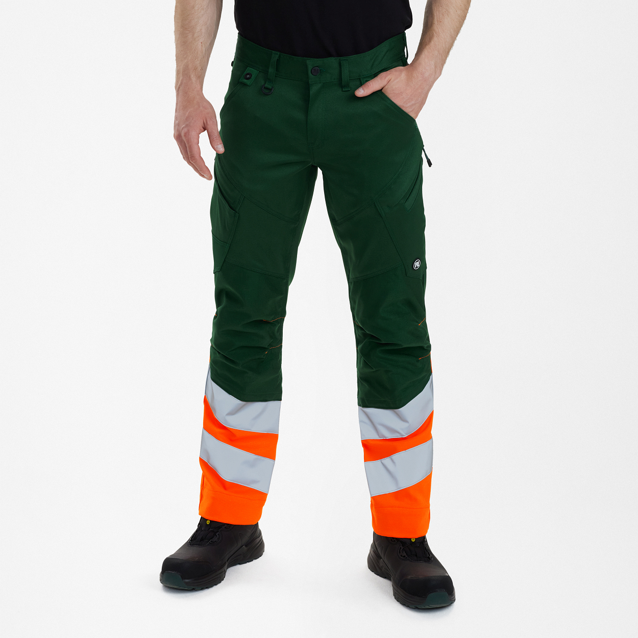 Safety Hose in Grün/Orange, Größe 26