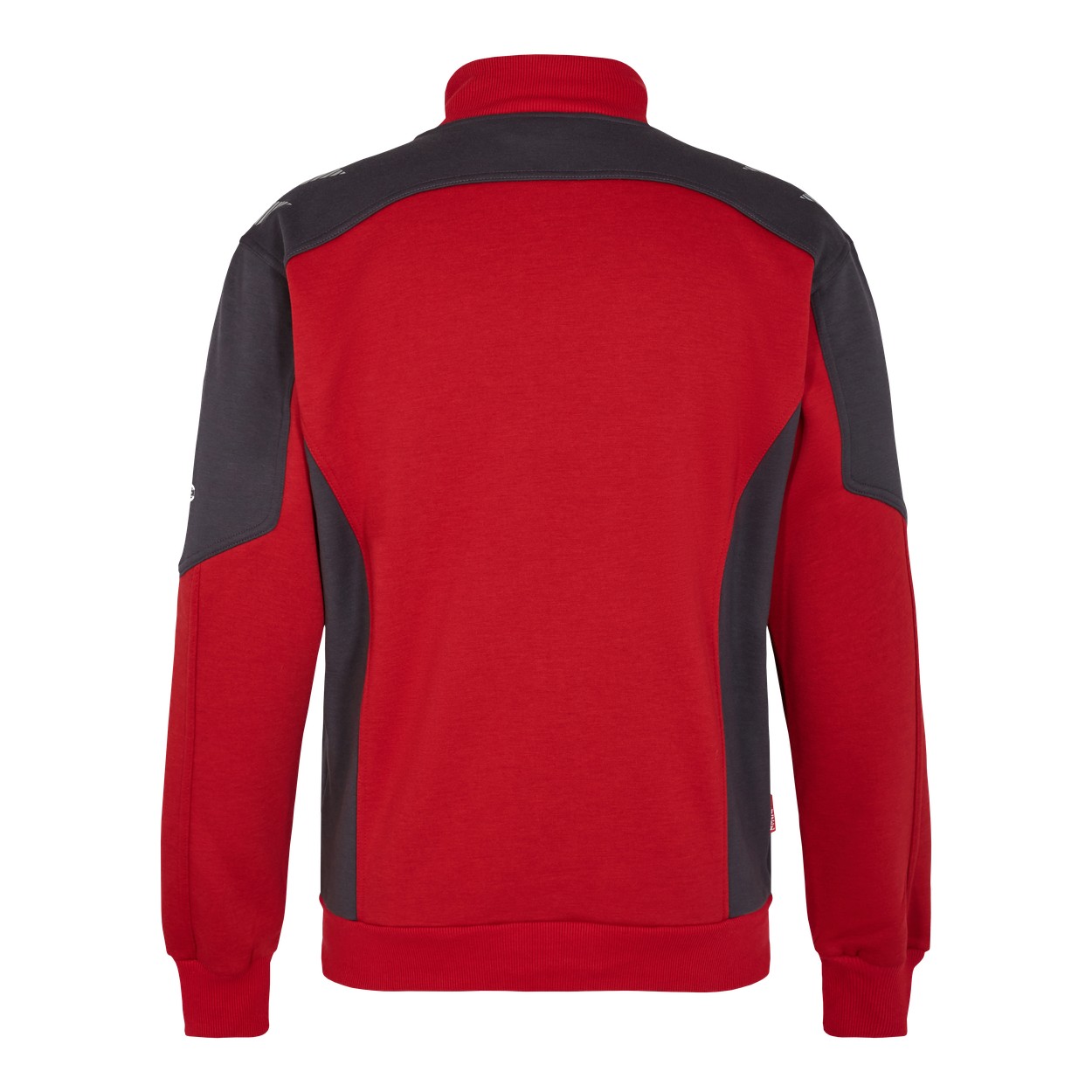 ENGEL Galaxy Sweatcardigan mit Kragen in Tomato Red/Anthrazit Grau, Größe XS