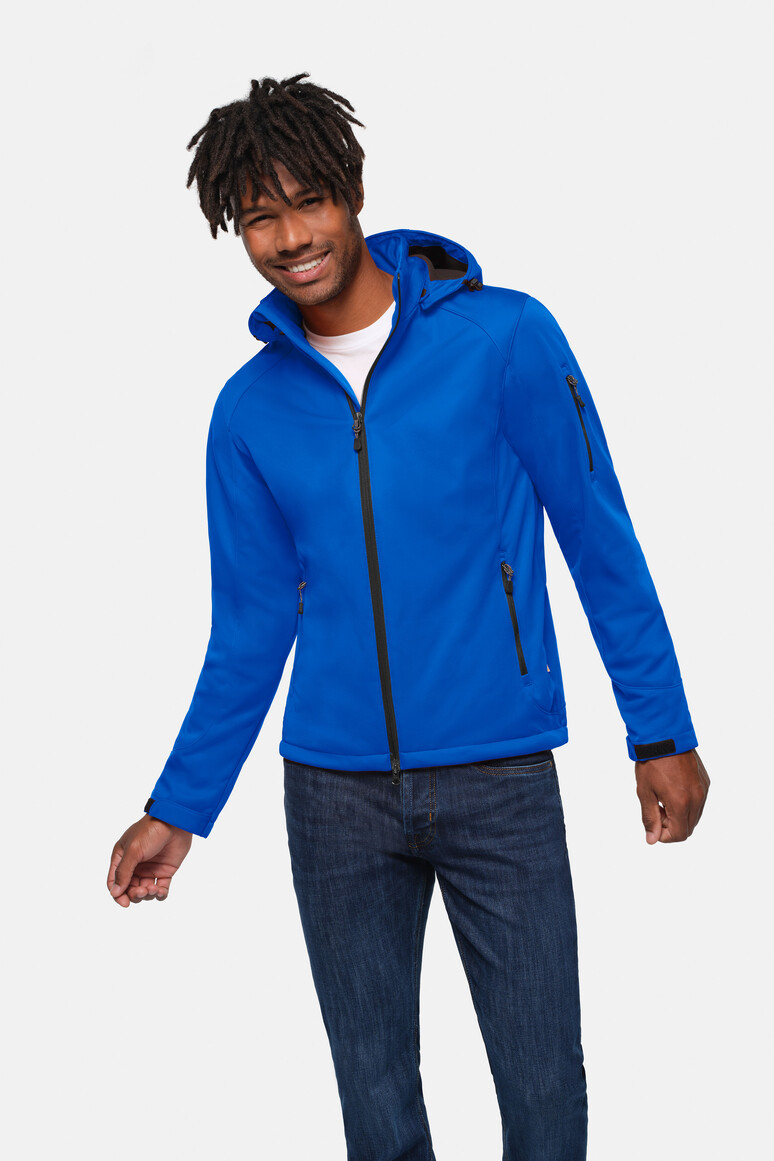 HAKRO 848 Softshelljacke Ontario in Royalblau, Größe 6XL