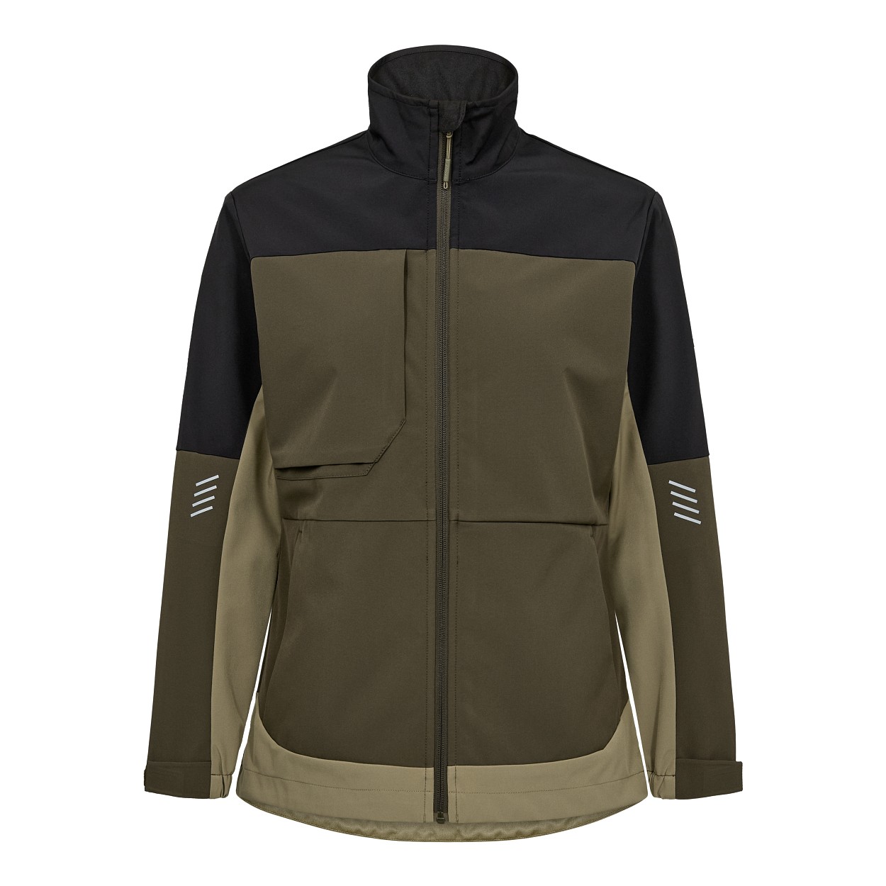 ENGEL Entire Damen Softshelljacke in Forest Green/Schwarz, Größe 3XL