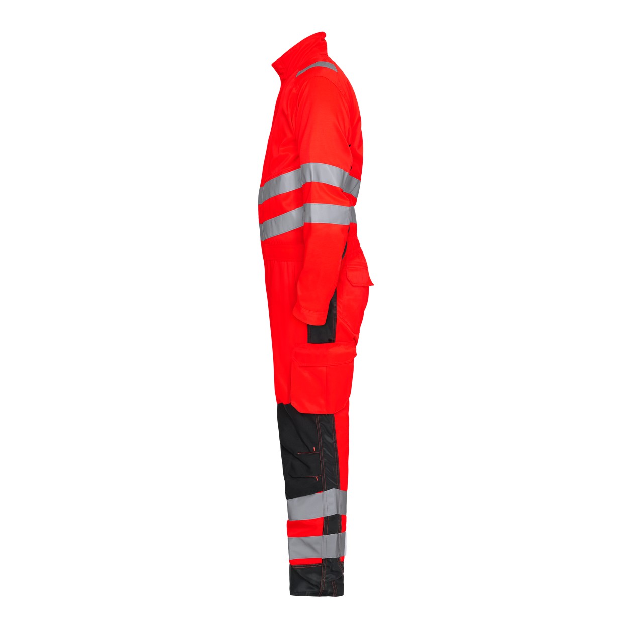 ENGEL Safety Light Overall in Rot/Schwarz, Größe XS