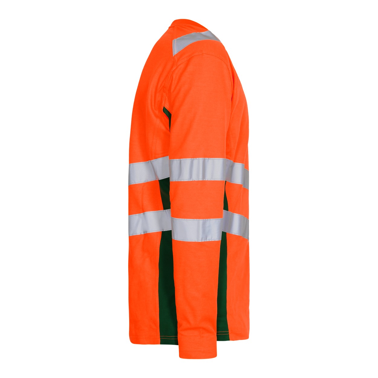 ENGEL Safety Langarm-Shirt in Orange/Grün, Größe XS