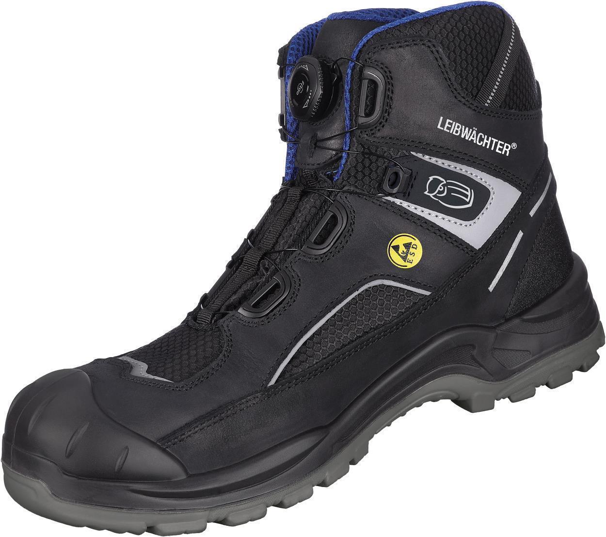 Stiefel niedrig L6141 Porto in Schwarz, Gr. 48 von Leibwächter