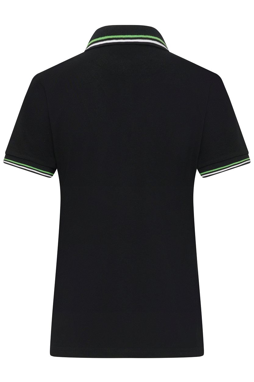 Ladies' Polo "JN1305" in Black/White/Lime-Green, Größe 2XL - Daiber