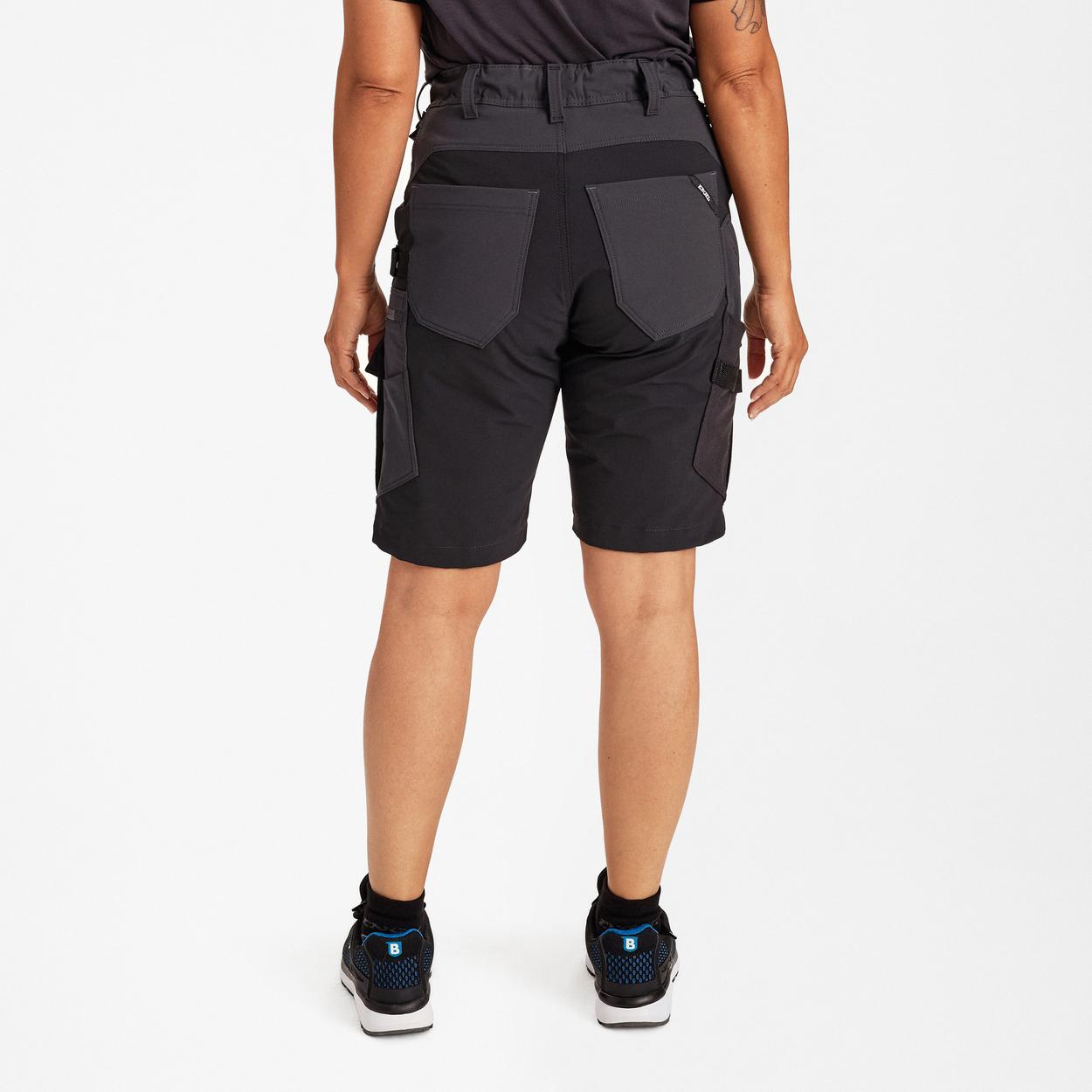 ENGEL Entire Damen Arbeitsshorts mit 4-Wege-Stretch in Anthrazitgrau/Schwarz, Größe 48