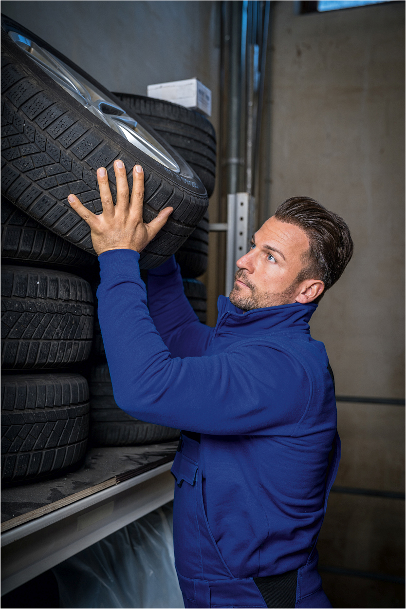 Zip-Sweater "Paul" Flex Line Kornblau FLEXR, Gr. 2XL von Leibwächter