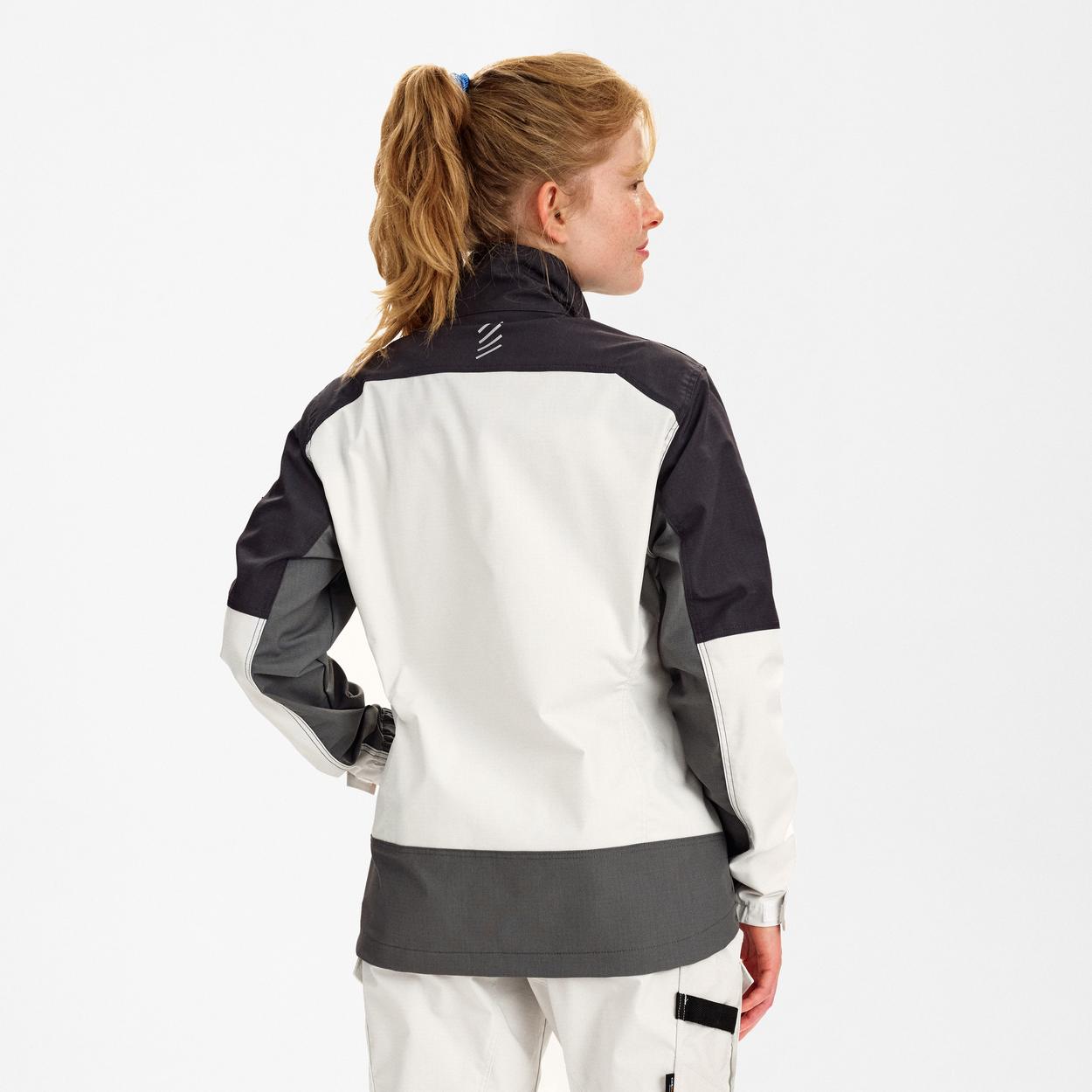 ENGEL Entire Damen Arbeitsjacke mit 2-Wege-Stretch in Bone White / Anthracite Grey, Größe XS