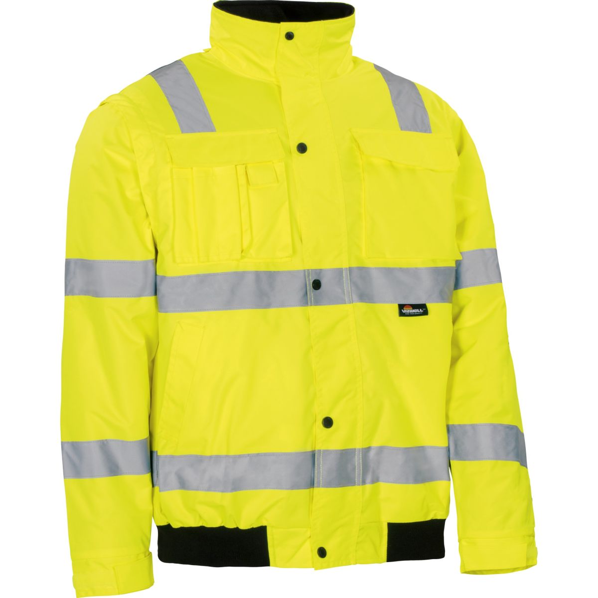 Pilotenjacke mit Schulterreflex leuchtgelb von Vizwell