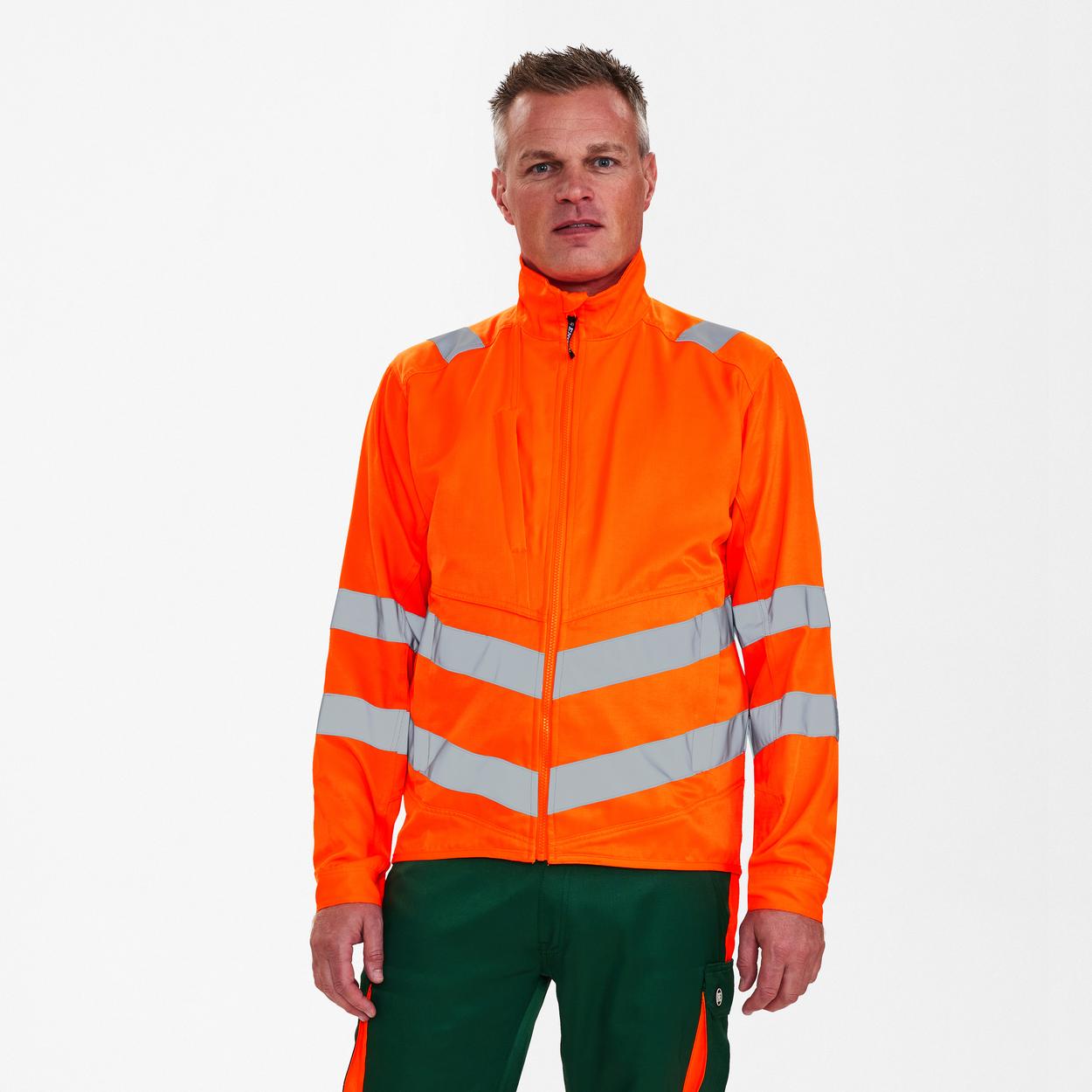 ENGEL Safety Light Arbeitsjacke in Hi-vis Orange, Größe 2XL