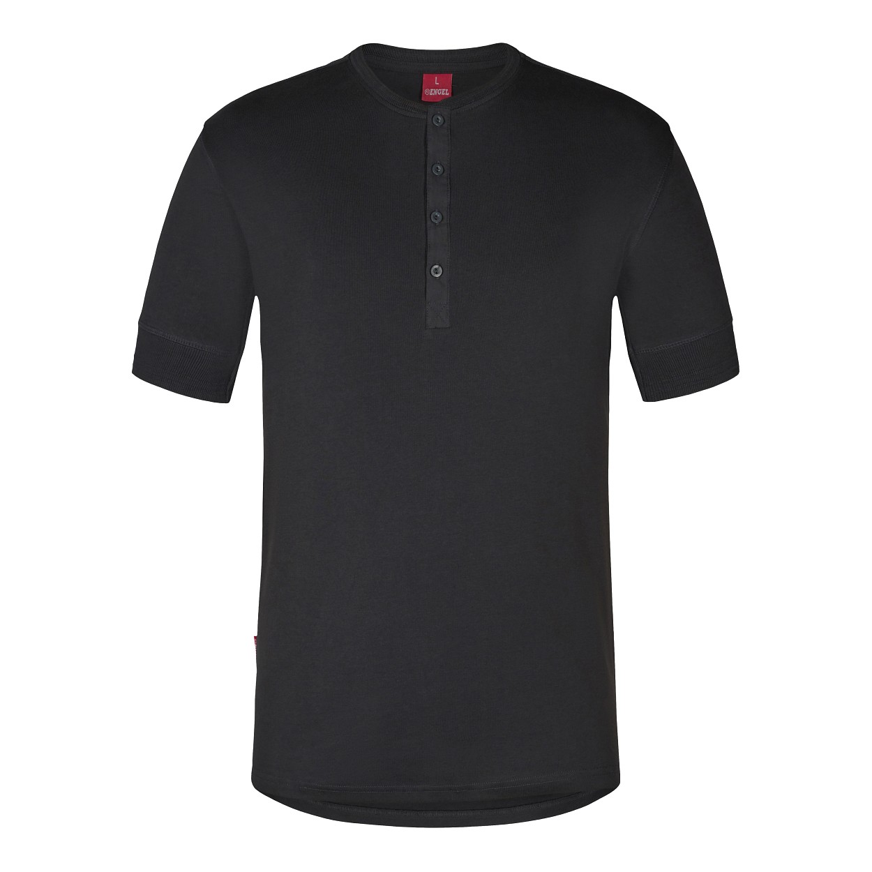 ENGEL Extend Grandad T-Shirt in Anthrazit Grau, Größe XS