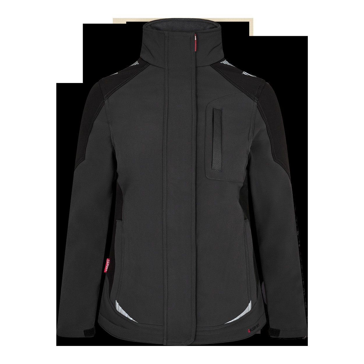 ENGEL Galaxy Damen Softshelljacke in Anthrazitgrau/Schwarz, Größe XS