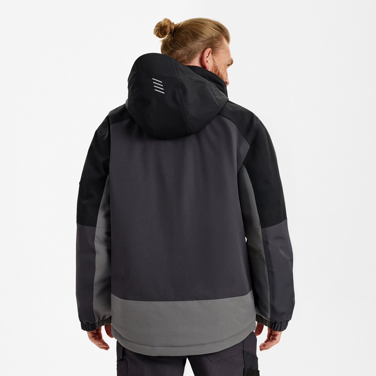 ENGEL Entire Winterjacke in Anthrazitgrau/Schwarz, Größe 2XL