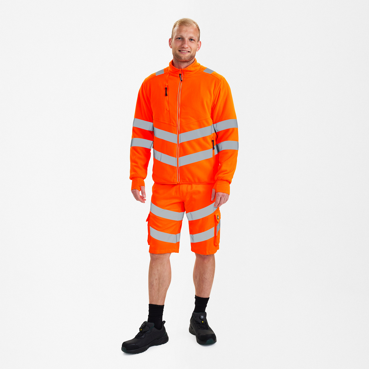 Safety Fleecejacke in Hi-vis Orange, Größe XS