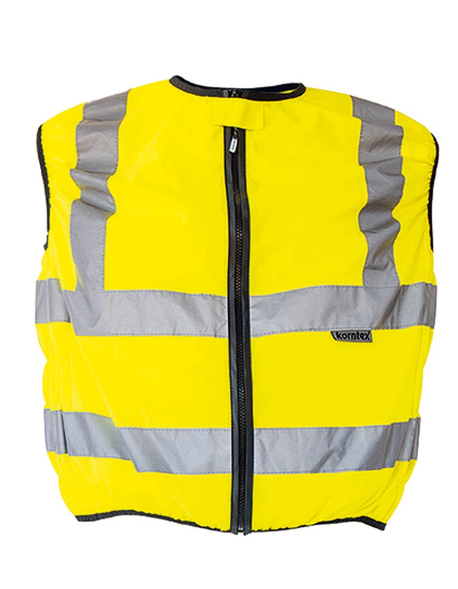 Korntex® Hi-Vis Motorradweste "Schleiz" in Signal Yellow, Größe 4XL