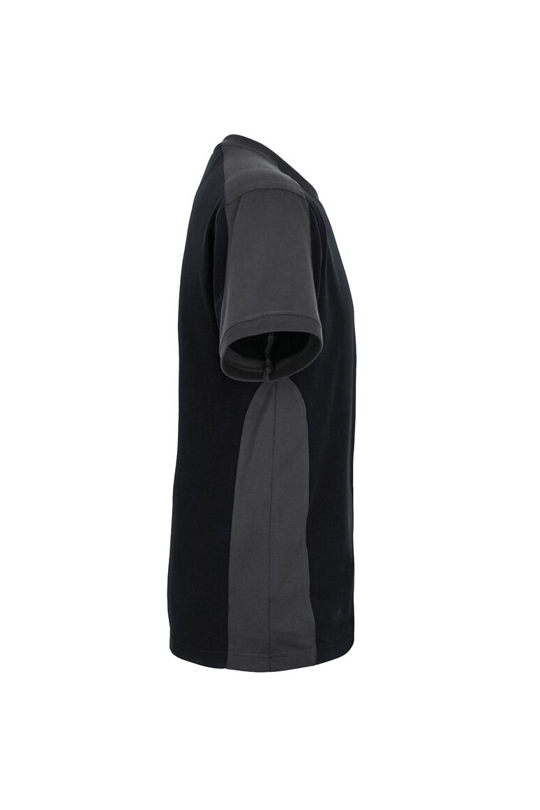 HAKRO 290 T Shirt Contrast MIKRALINAR® in schwarz/anthrazit, Größe 2XS