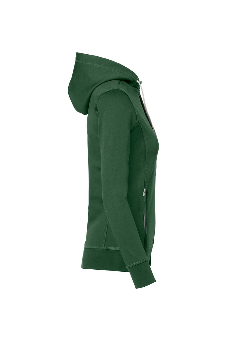 HAKRO 255 Damen Kapuzenjacke Bonded ECO in tanne/silber, Größe 3XL