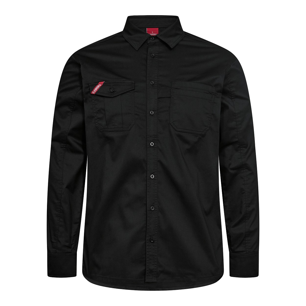 ENGEL Extend Langarm-Hemd mit Stretch in Schwarz, Größe XS