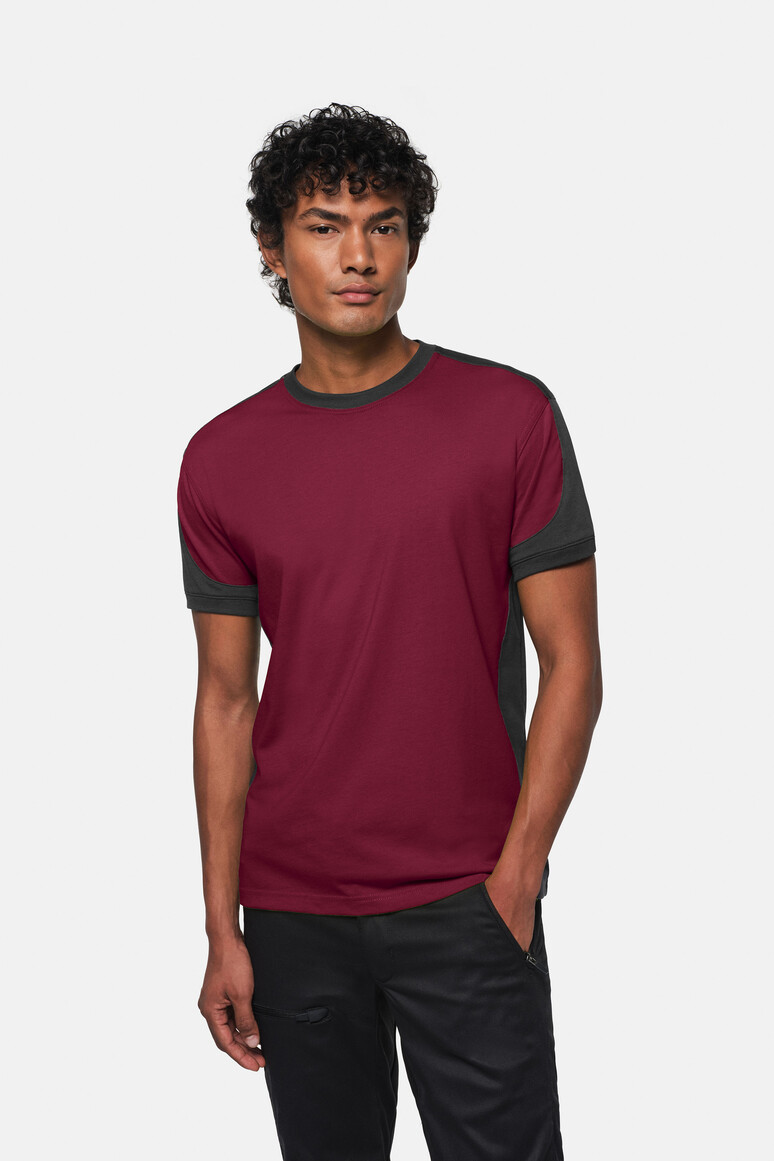 HAKRO 290 T-Shirt Contrast MIKRALINAR® in Weinrot/Anthrazit, Größe 2XL HAKRO 290 T-Shirt Contrast MIKRALINAR® in Weinrot/Anthrazit, Größe 2XL