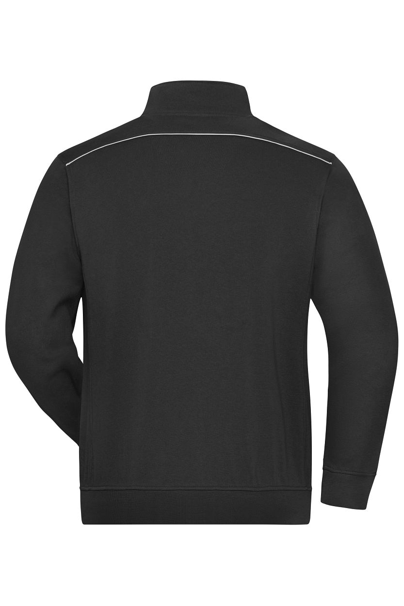 Workwear Sweat Jacket - SOLID - "JN894" in Black, Größe 6XL - Daiber