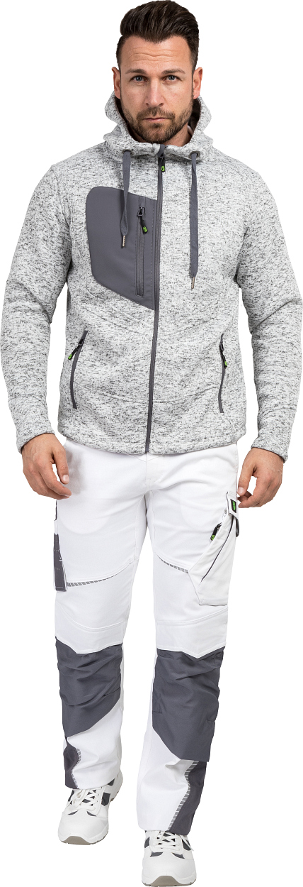 Strickjacke Casual Line Unisex Weiß CASTJ, Gr. 2XL von Leibwächter