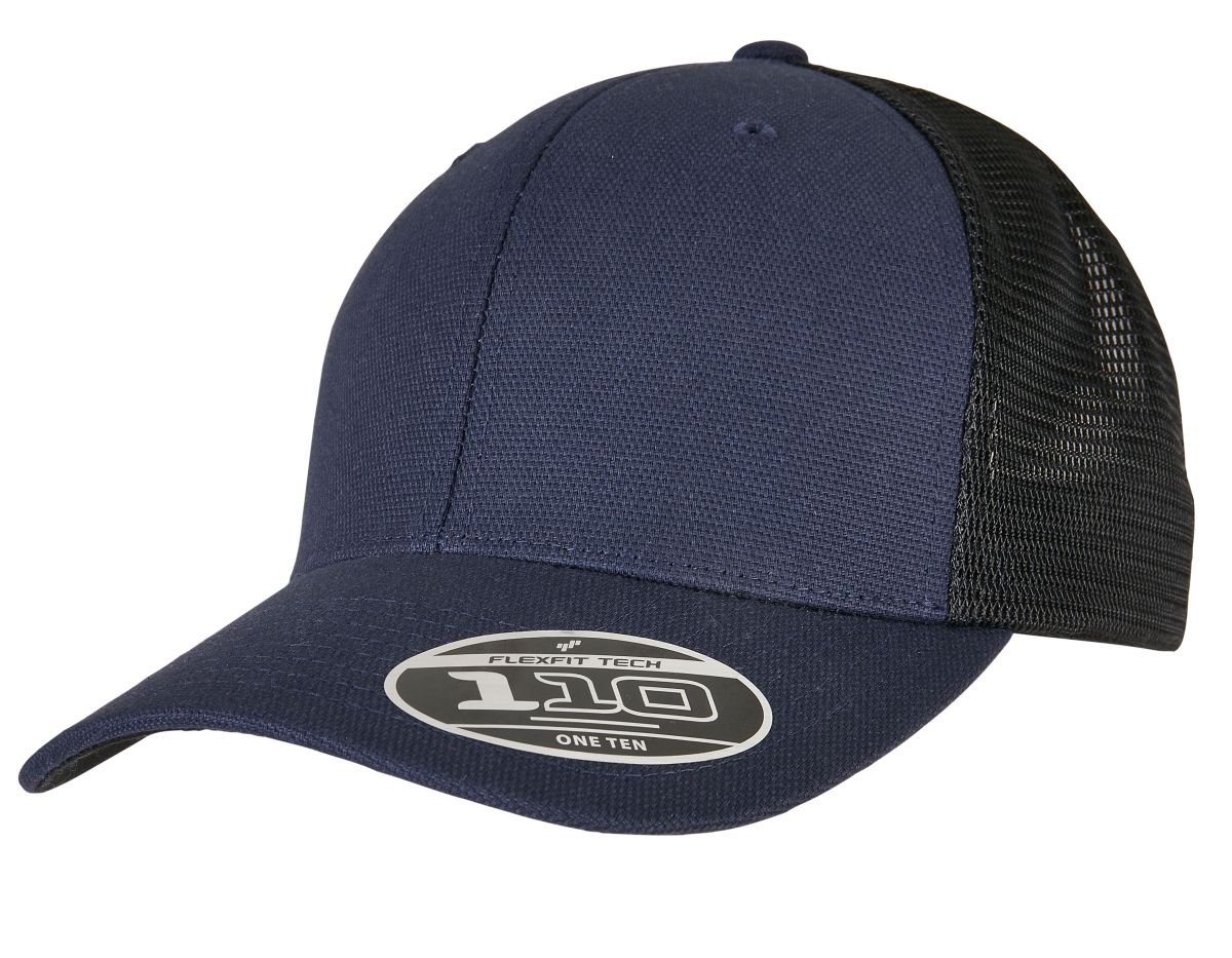 FLEXFIT 110 Structured Canvas Trucker Cap in Navy, Größe One Size