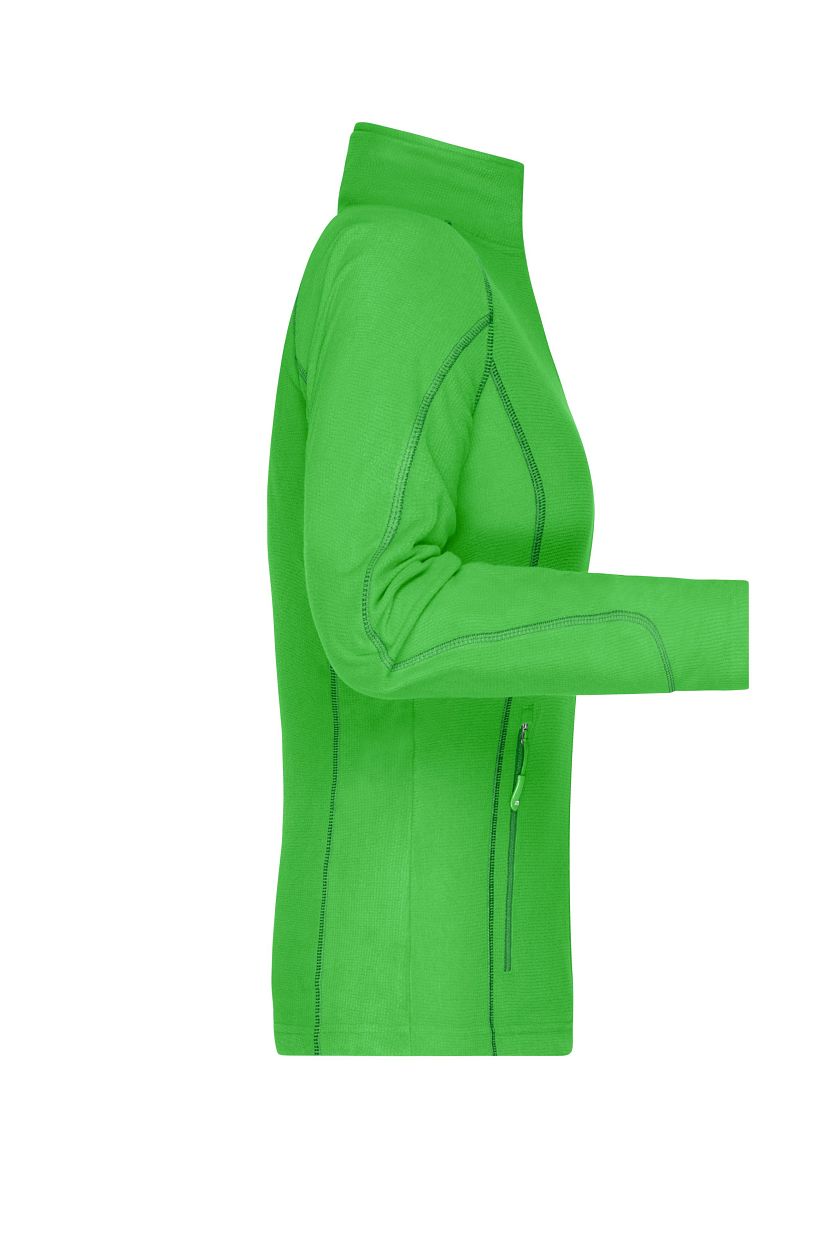 Ladies' Structure Fleece Jacket "JN596" in Green/Dark-Green, Größe 2XL - Daiber