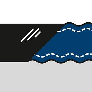 Warnschutz-Kontrast-Regenhose leuchtgelb-marine in Gr. XXL von Vizwell