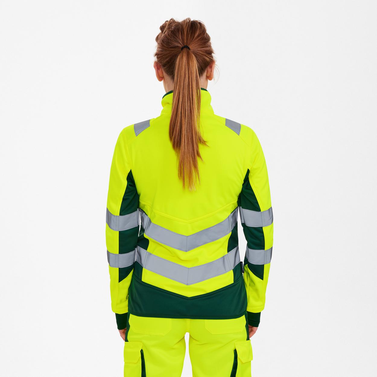 ENGEL Safety Damen Softshelljacke in Gelb/Grün, Größe XS
