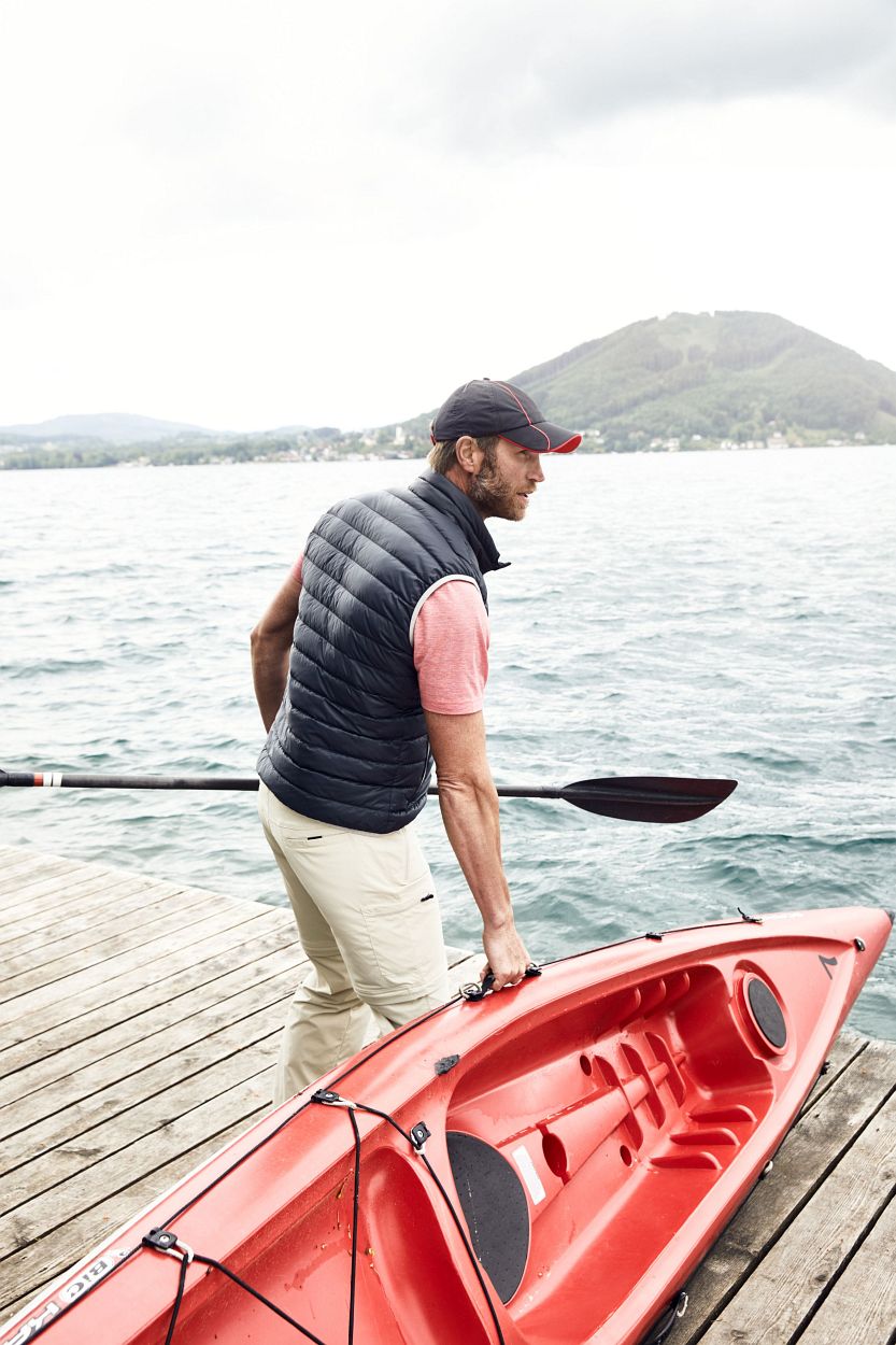 Men's Down Vest "JN1138" in Silver-Melange/Graphite, Größe 3XL - Daiber