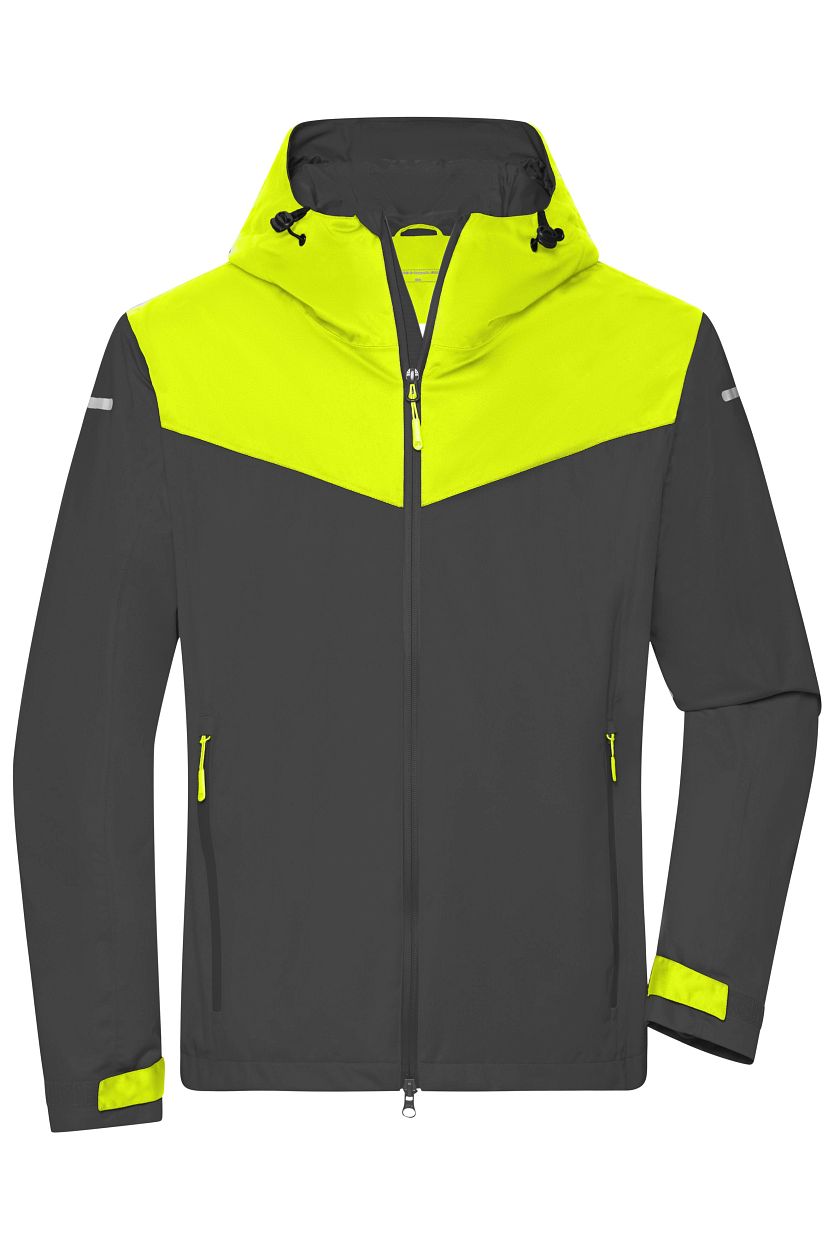 Men's Allweather Jacket GRS "JN1180" in Carbon/Bright-Yellow/Carbon, Größe 3XL - Daiber