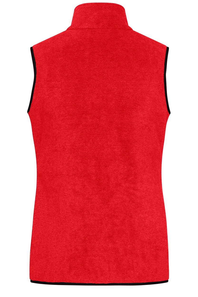 Ladies' Fleece Vest GRS "JN1309" in Red/Black, Größe 2XL - Daiber