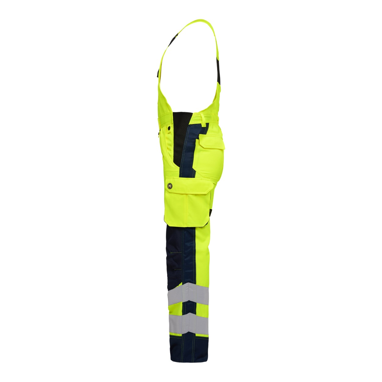 ENGEL Safety Light Damen Latzhose in Gelb/Blue Ink, Größe 48