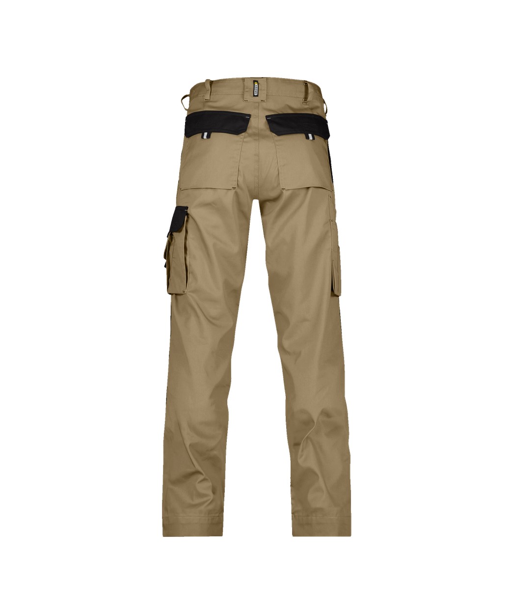 Zweifarbige Arbeitshose mit Kniepolstertaschen "DASSY® Boston" in KHAKI/SCHWARZ, Größe 58 - langer Schritt PESCO61