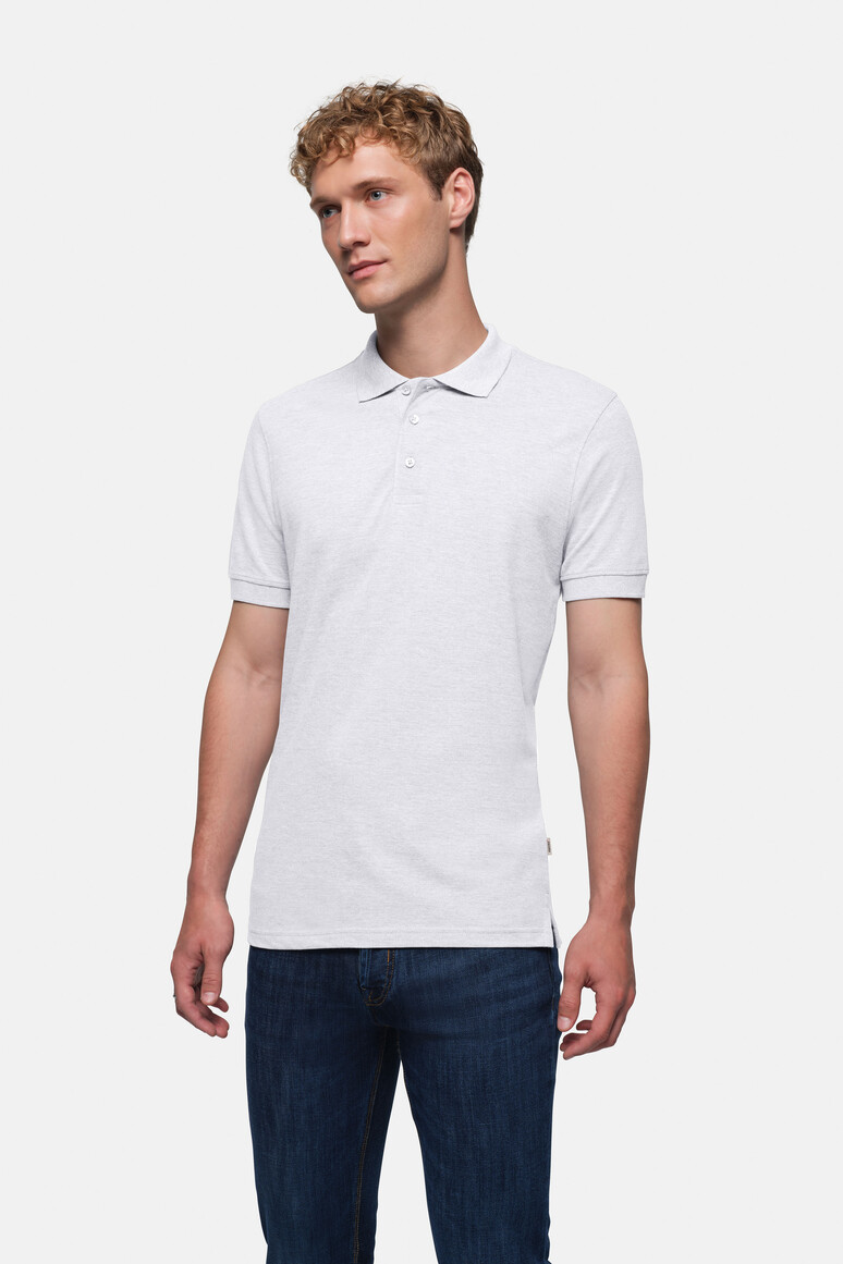 HAKRO 810 Poloshirt Classic in Ash meliert, Größe XS HAKRO 810 Poloshirt Classic in Ash meliert, Größe XS