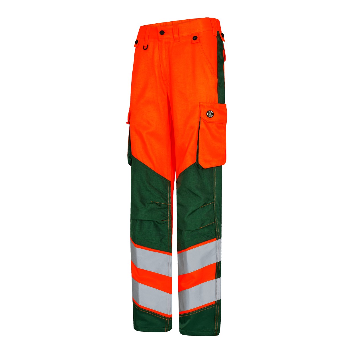 ENGEL Safety Light Damen Arbeitshose in Orange/Grün, Größe 48