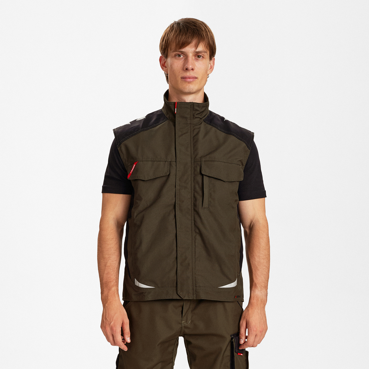 ENGEL Galaxy Serviceweste in Forest Green/Schwarz, Größe XS