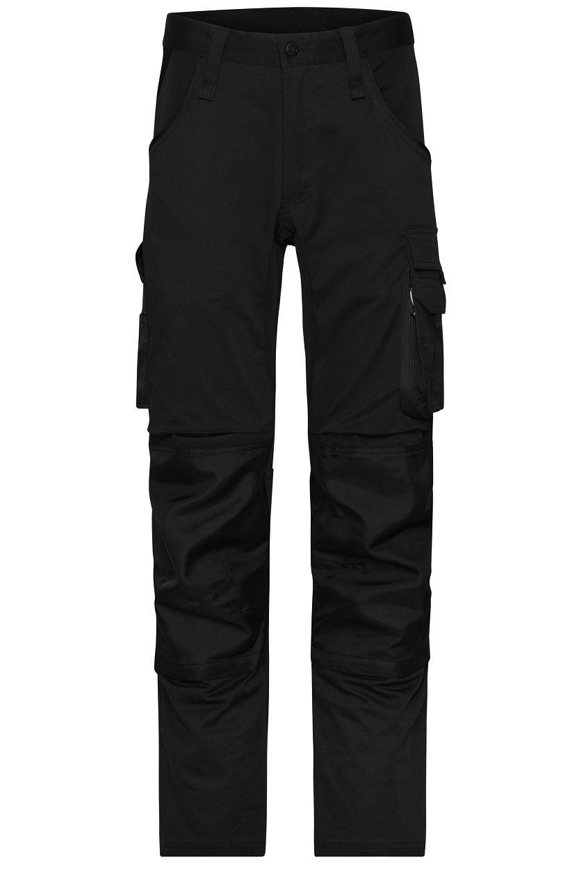 Workwear Stretch-Pants Slim Line GRS "JN1812" in Black/Black, Größe 110 - Daiber