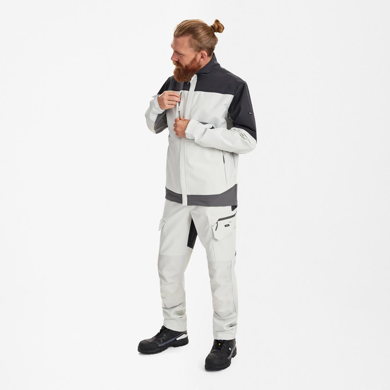 ENGEL Entire Arbeitsjacke mit 4-Wege-Stretch in Bone White / Anthracite Grey, Größe XS