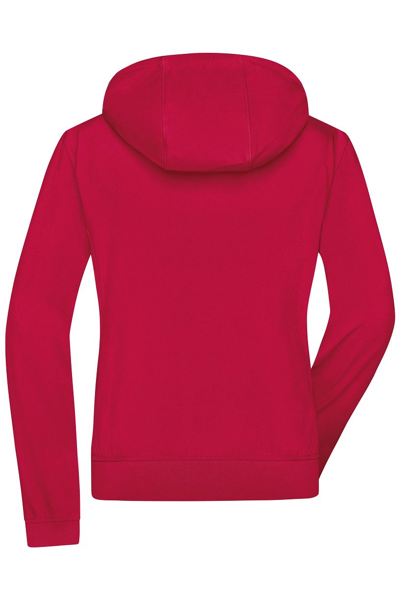 Ladies' Hooded Softshell Jacket "JN1145" in Red/Black, Größe 2XL - Daiber