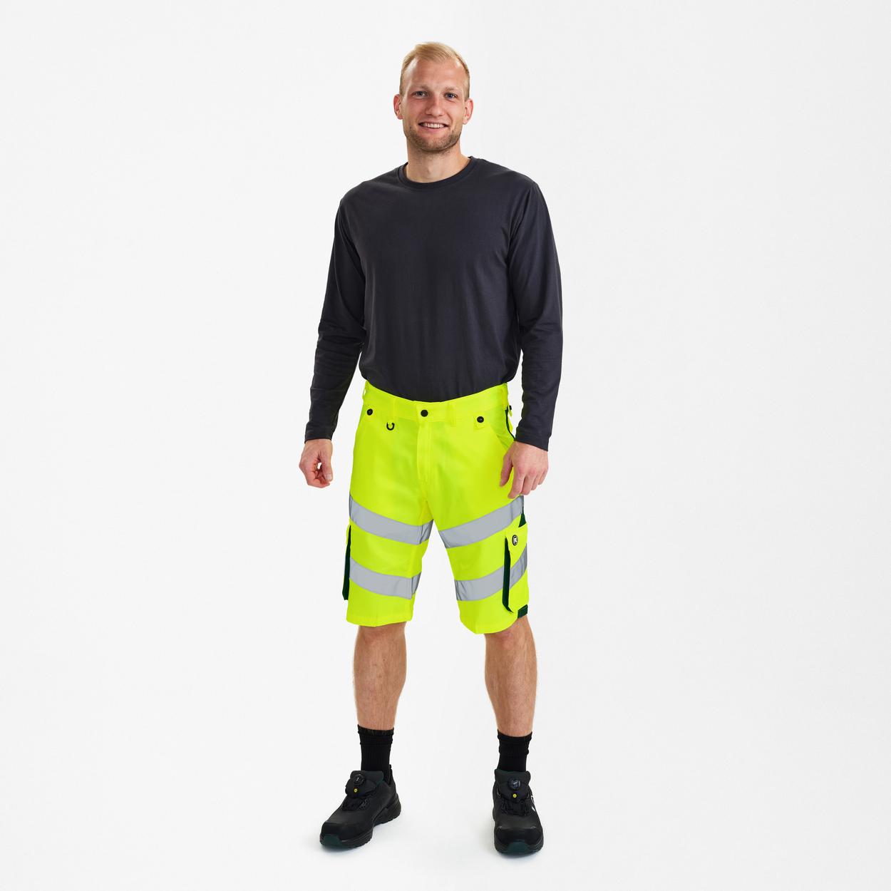 ENGEL Safety Light Arbeitsshorts in Gelb/Grün, Größe 54