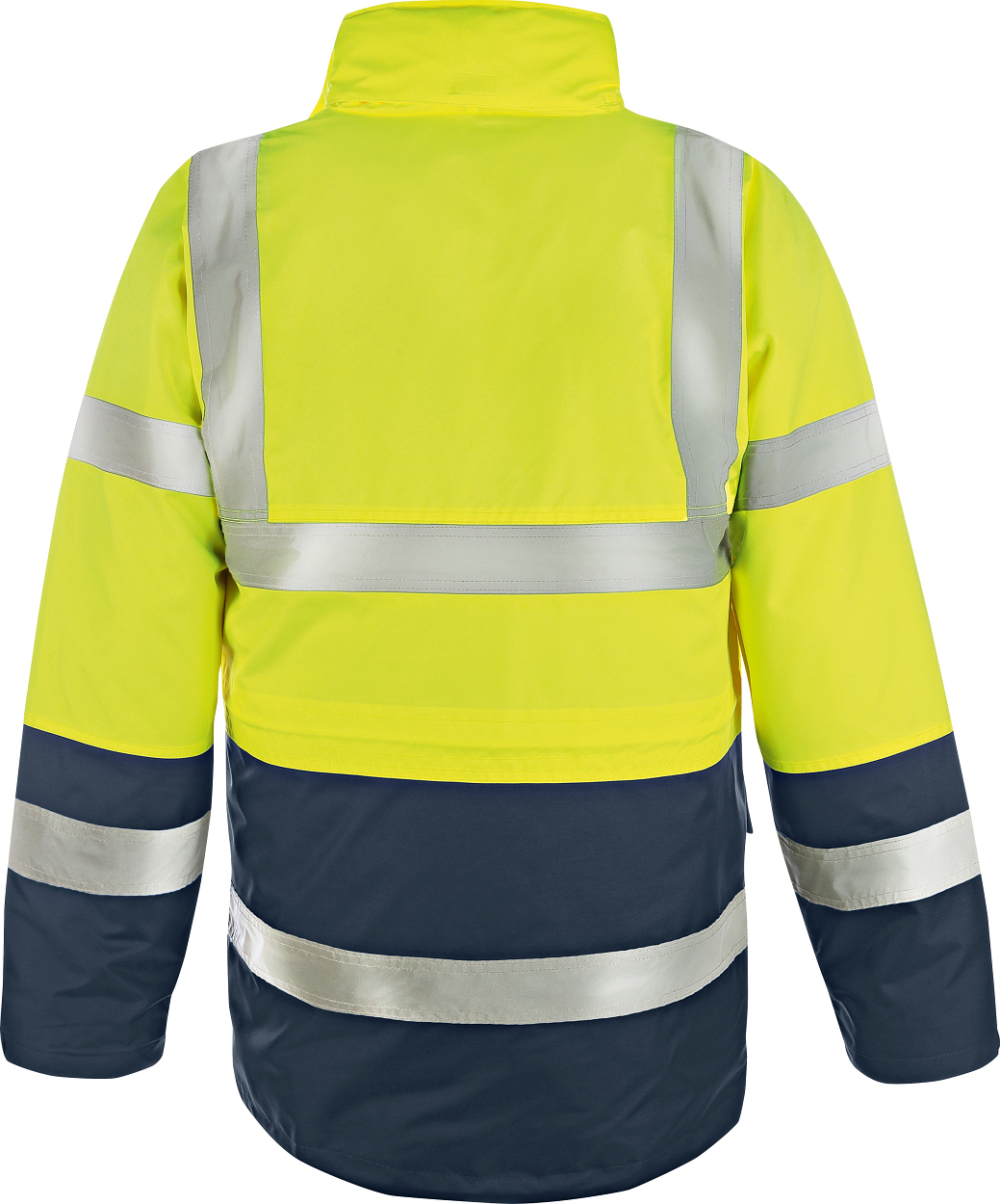 Warnschutz-K-Parka 2in1 leuchtgelb-marine in Gr. XXL von Vizwell