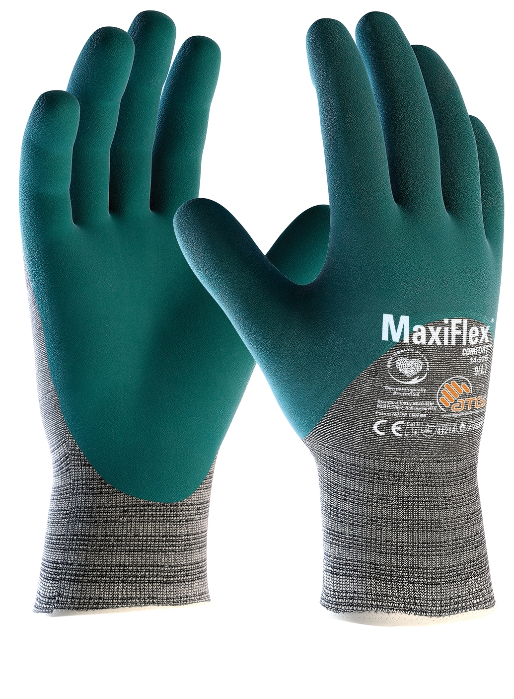 MaxiFlex® Comfort™ Baumwoll-/Nylon-Strickhandschuhe (34-925) in Grau, Größe 7
