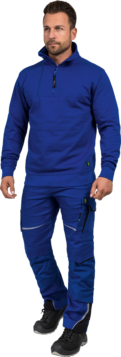Zip-Sweater "Paul" Flex Line Kornblau FLEXR, Gr. 2XL von Leibwächter