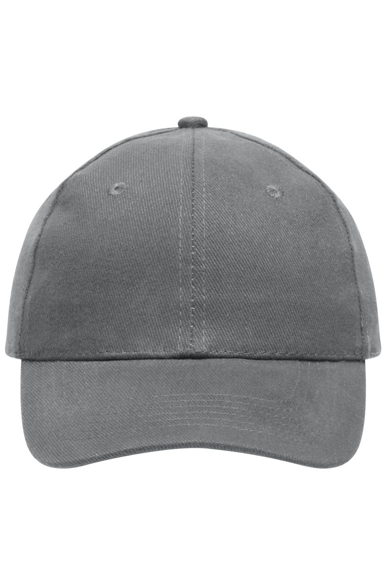 6 Panel Cap Heavy Cotton in Dark-Grey, Größe one size von myrtle beach