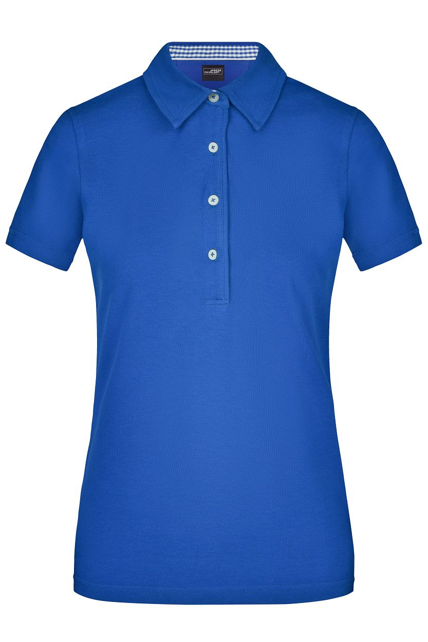 Ladies' Plain Polo "JN969" in Royal/Royal-White, Größe 2XL - Daiber