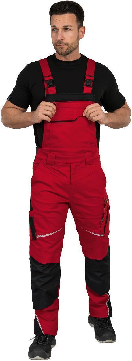 Latzhose Flex Line Rot/Schwarz FLEXL, Gr. 98 von Leibwächter